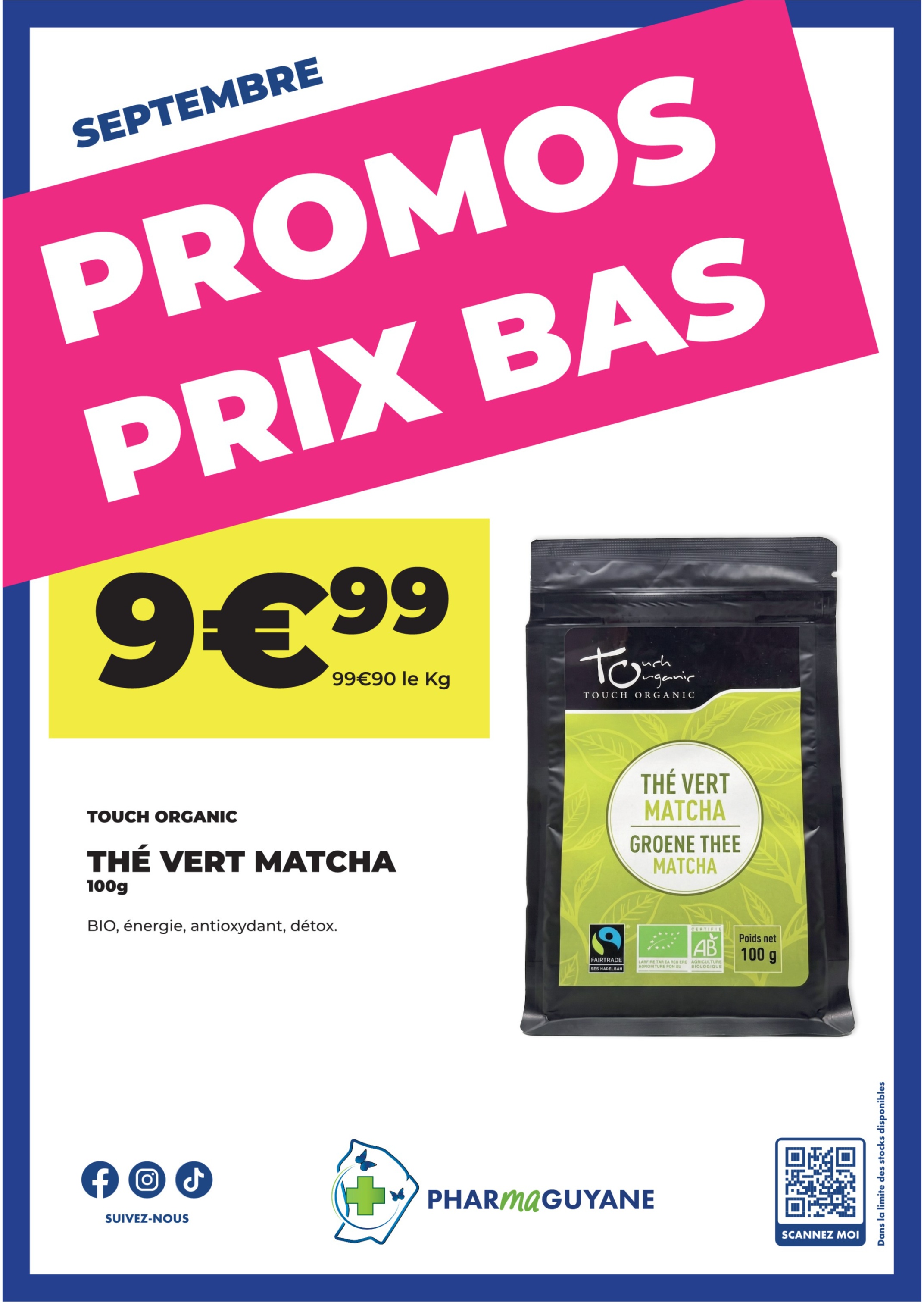 TOUCH ORGANIC Thé vert matcha 100g