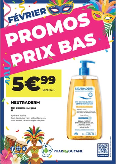 NEUTRADERM Gel douche surgras 1L