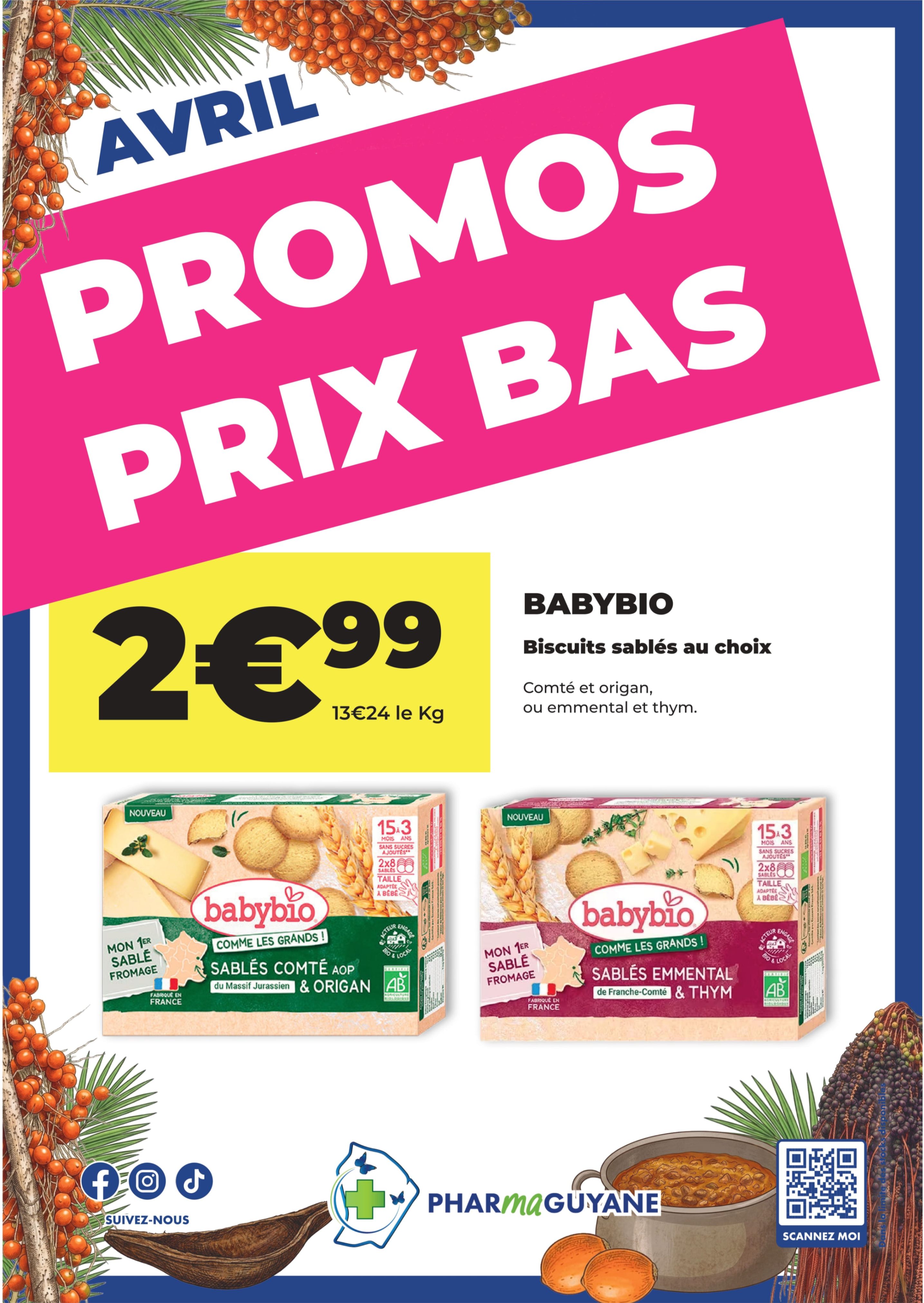 BABYBIO Biscuits sablés au choix