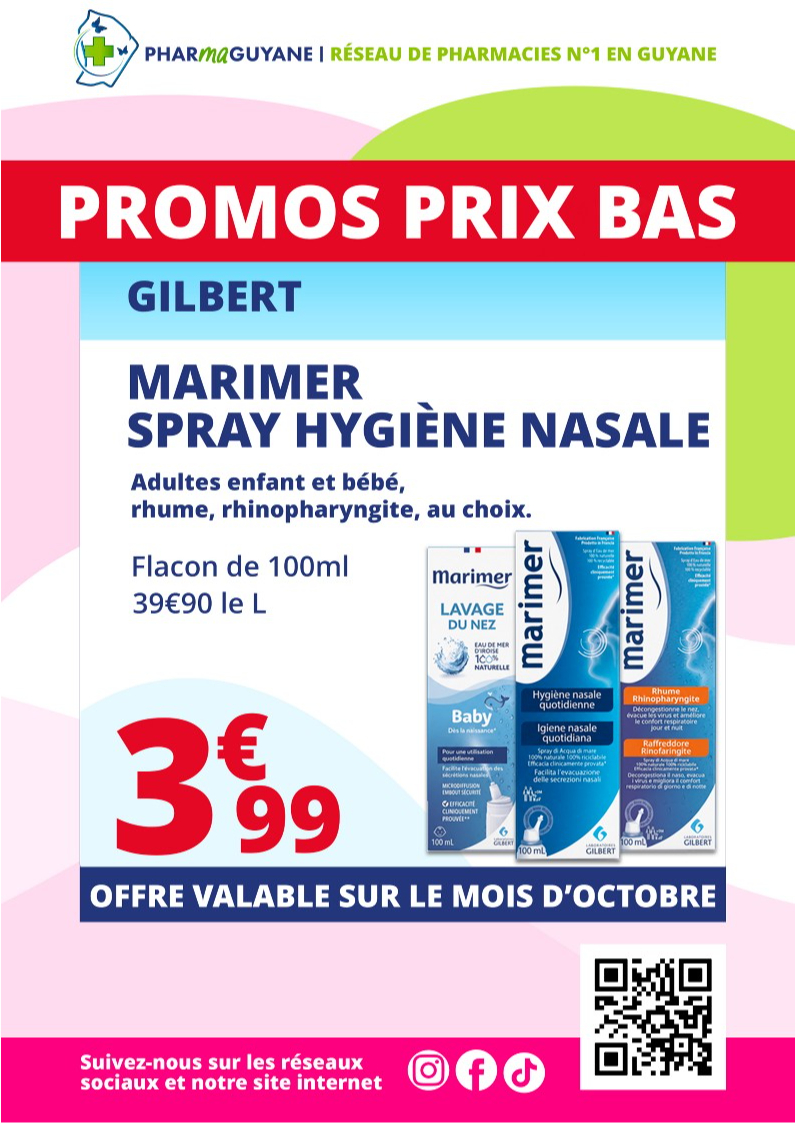 GILBERT Marimer spray hygiène nasale
