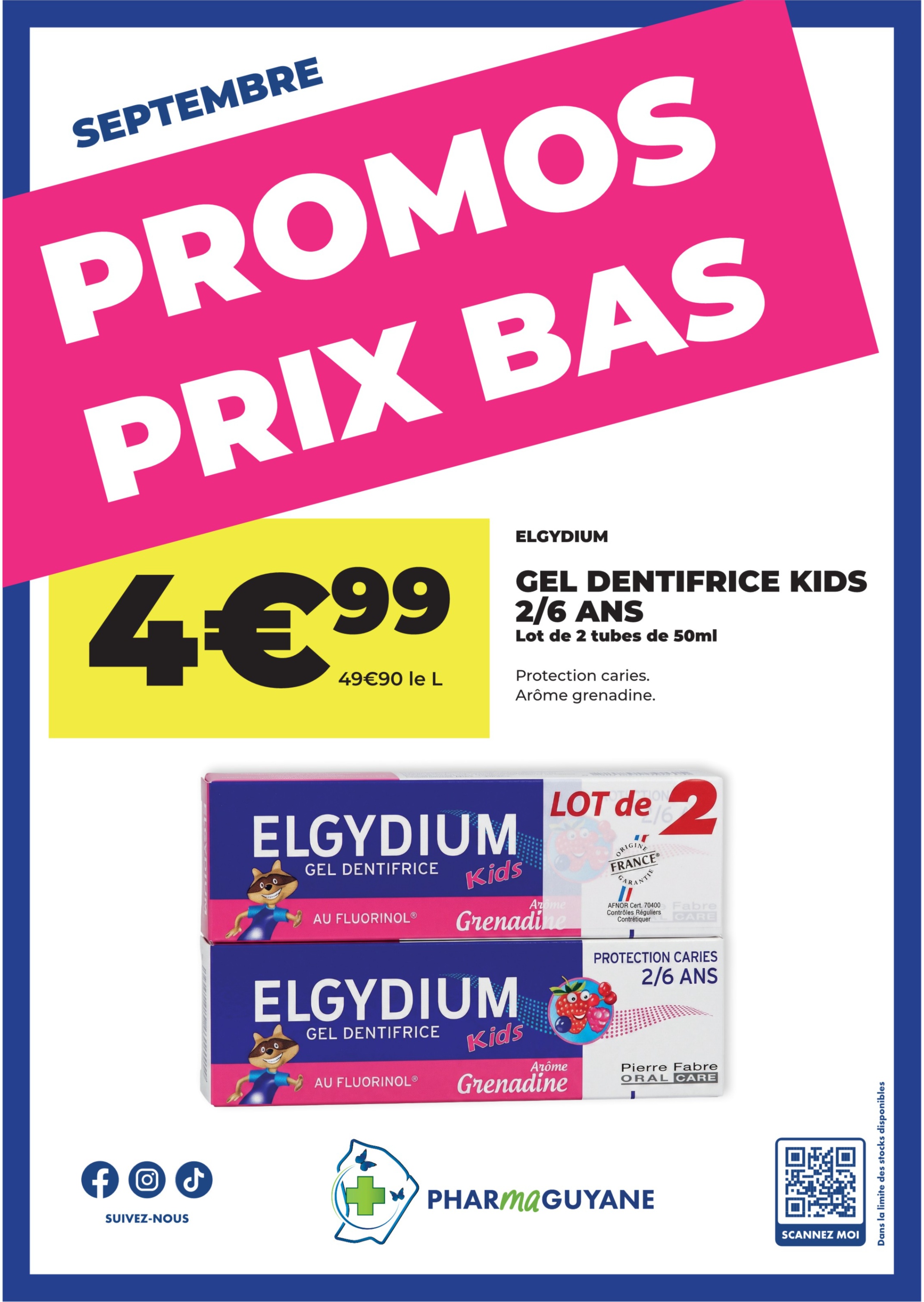 ELGYDIUM Gel dentifrice Kids 2/6 ans