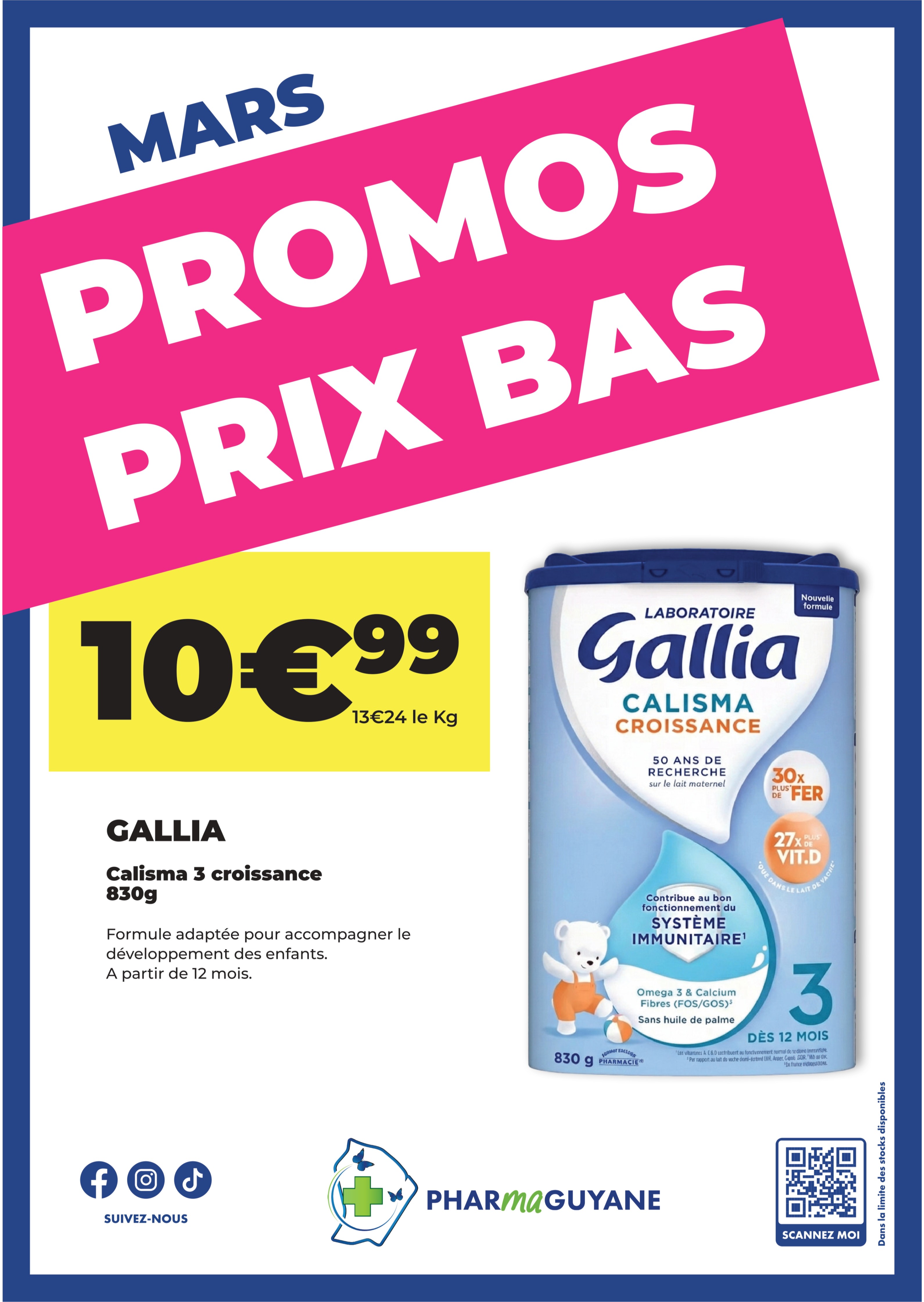 GALLIA Calisma 3 croissance 830G